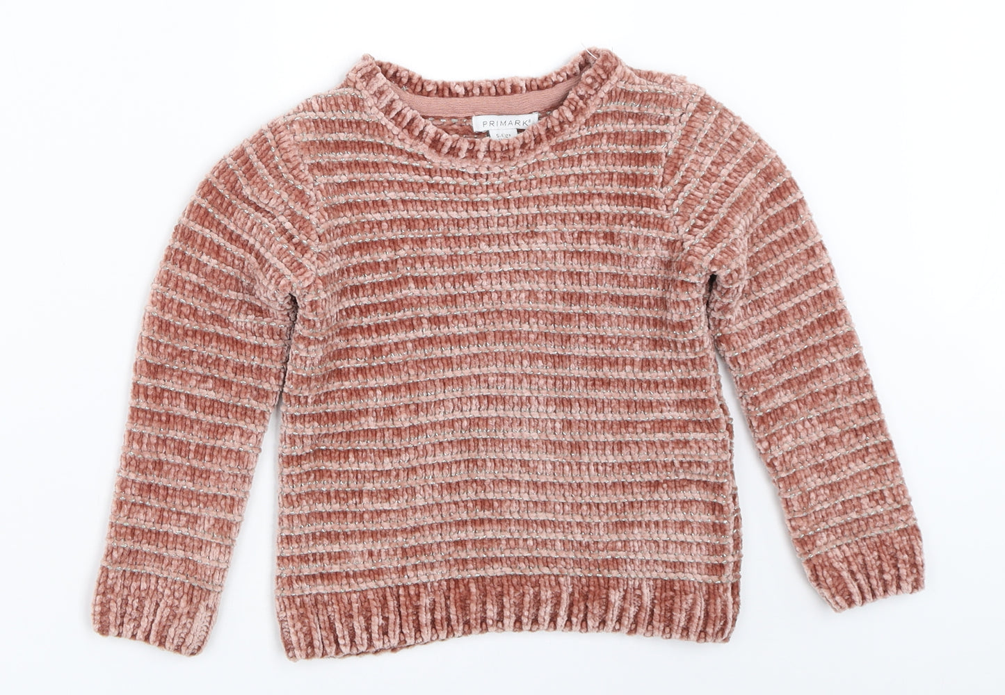 Primark Girls Pink   Pullover Jumper Size 5-6 Years
