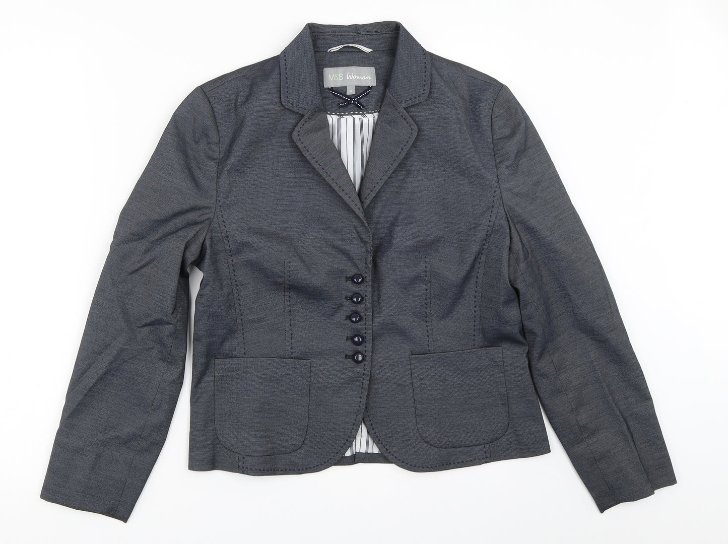 Marks and Spencer Womens Blue   Jacket Blazer Size 12