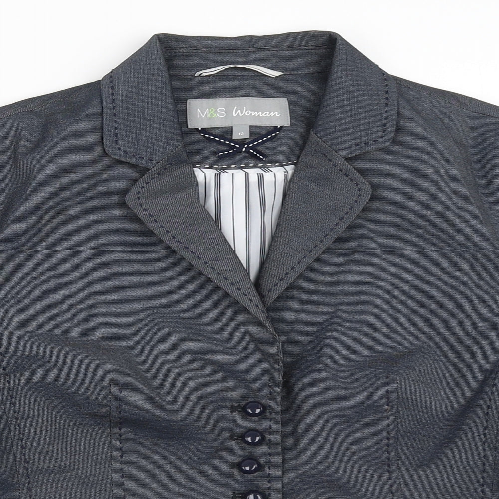 Marks and Spencer Womens Blue   Jacket Blazer Size 12