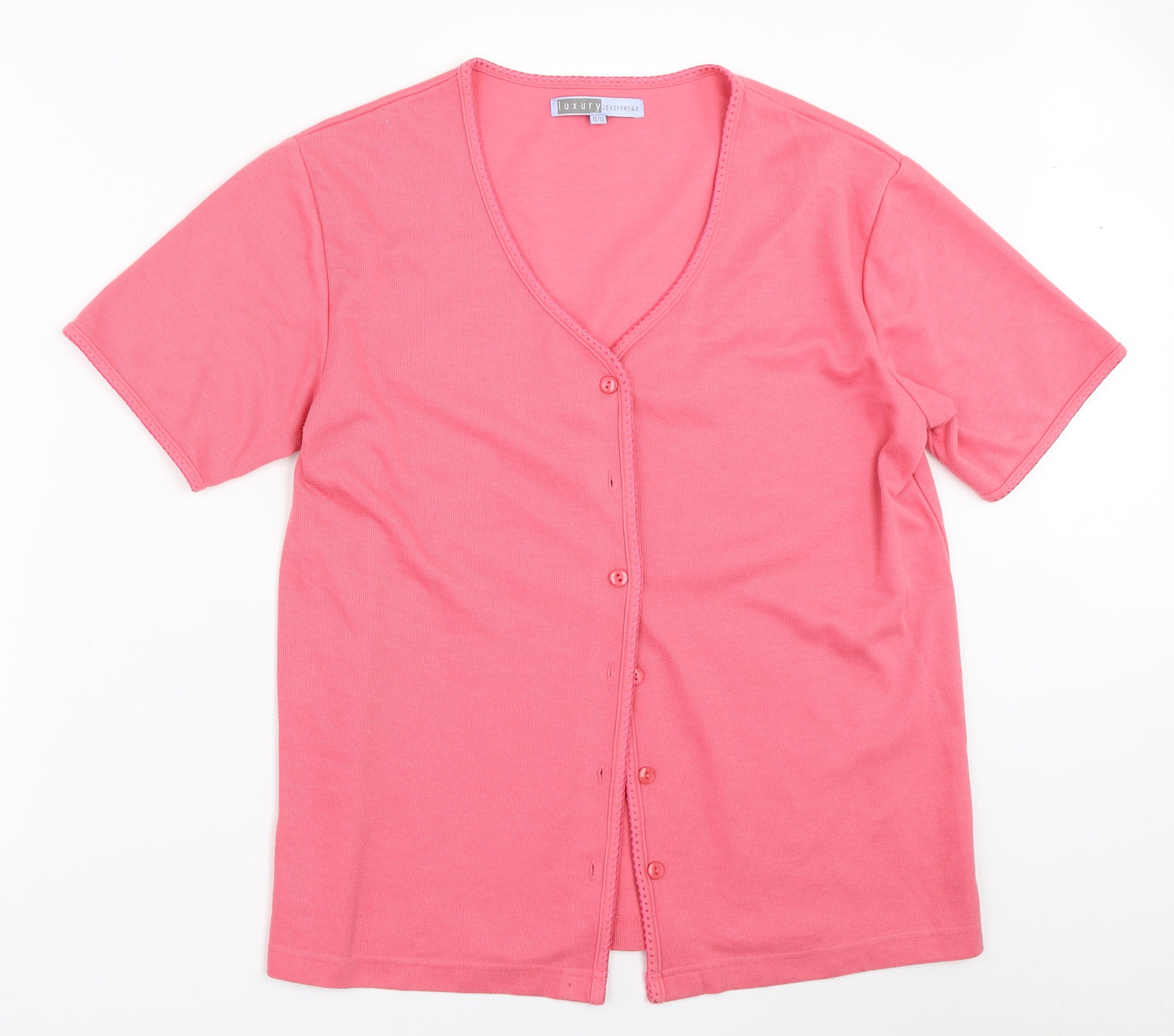 Luxury Jerseywear Womens Pink   Cardigan Jumper Size 10