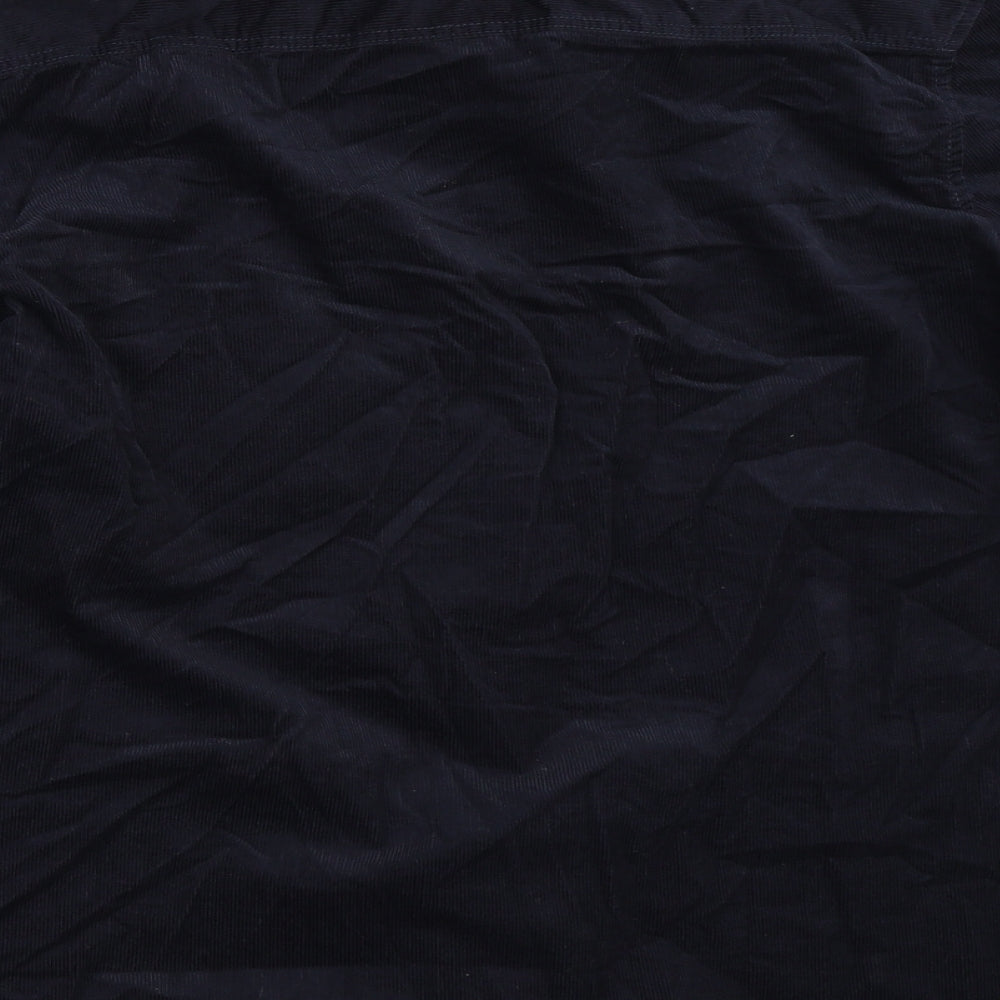 H&M Mens Blue  Corduroy  Button-Up Size M