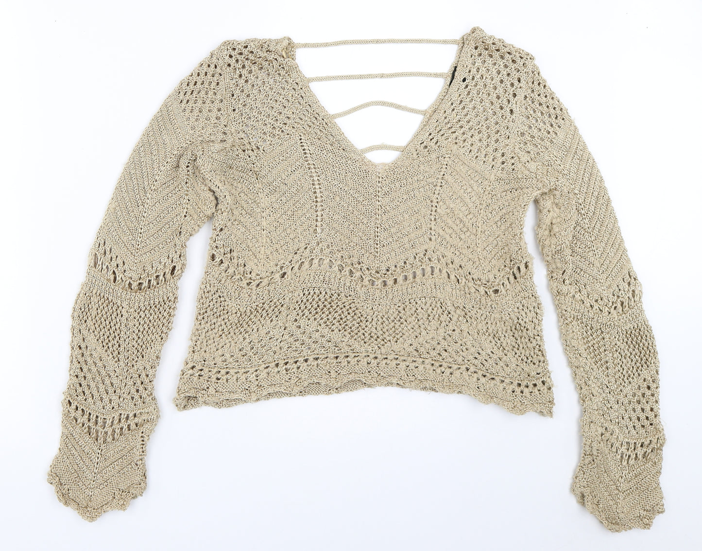 River Island Womens Gold   Pullover Jumper Size 14