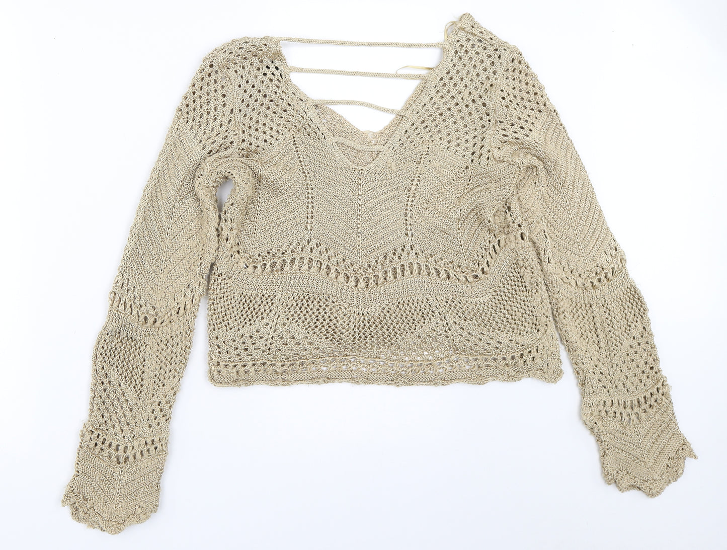 River Island Womens Gold   Pullover Jumper Size 14