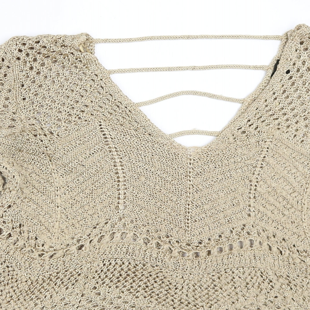 River Island Womens Gold   Pullover Jumper Size 14