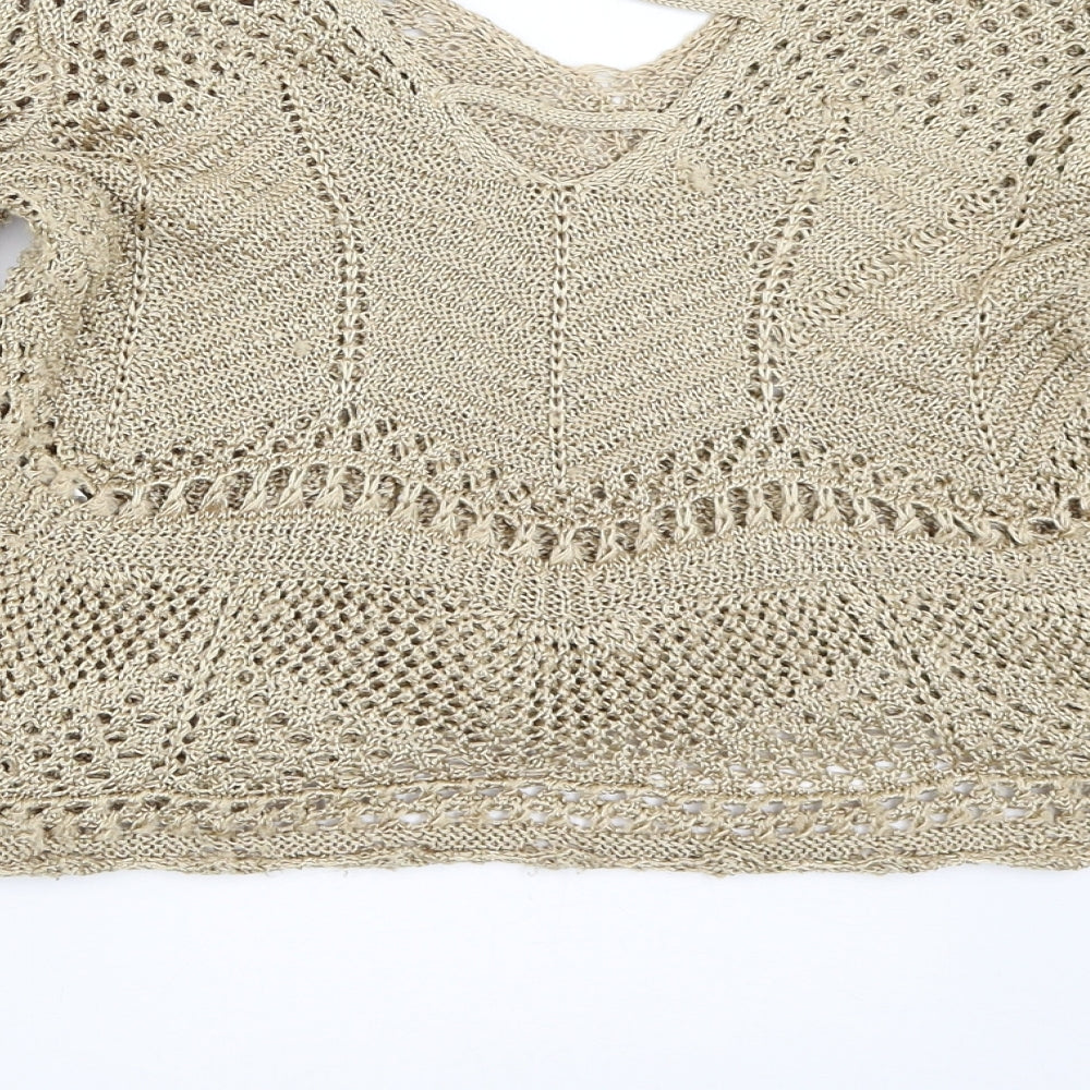 River Island Womens Gold   Pullover Jumper Size 14