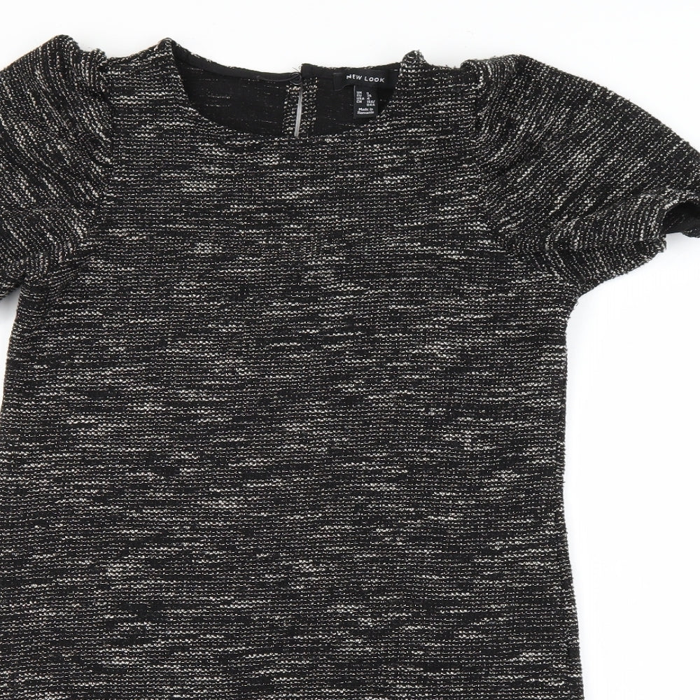 New Look Womens Black   T-Shirt Dress  Size 8
