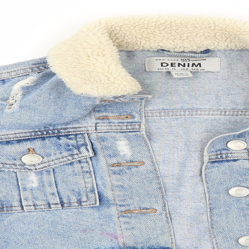 New Look Girls Blue  Denim Jacket  Size 10-11 Years