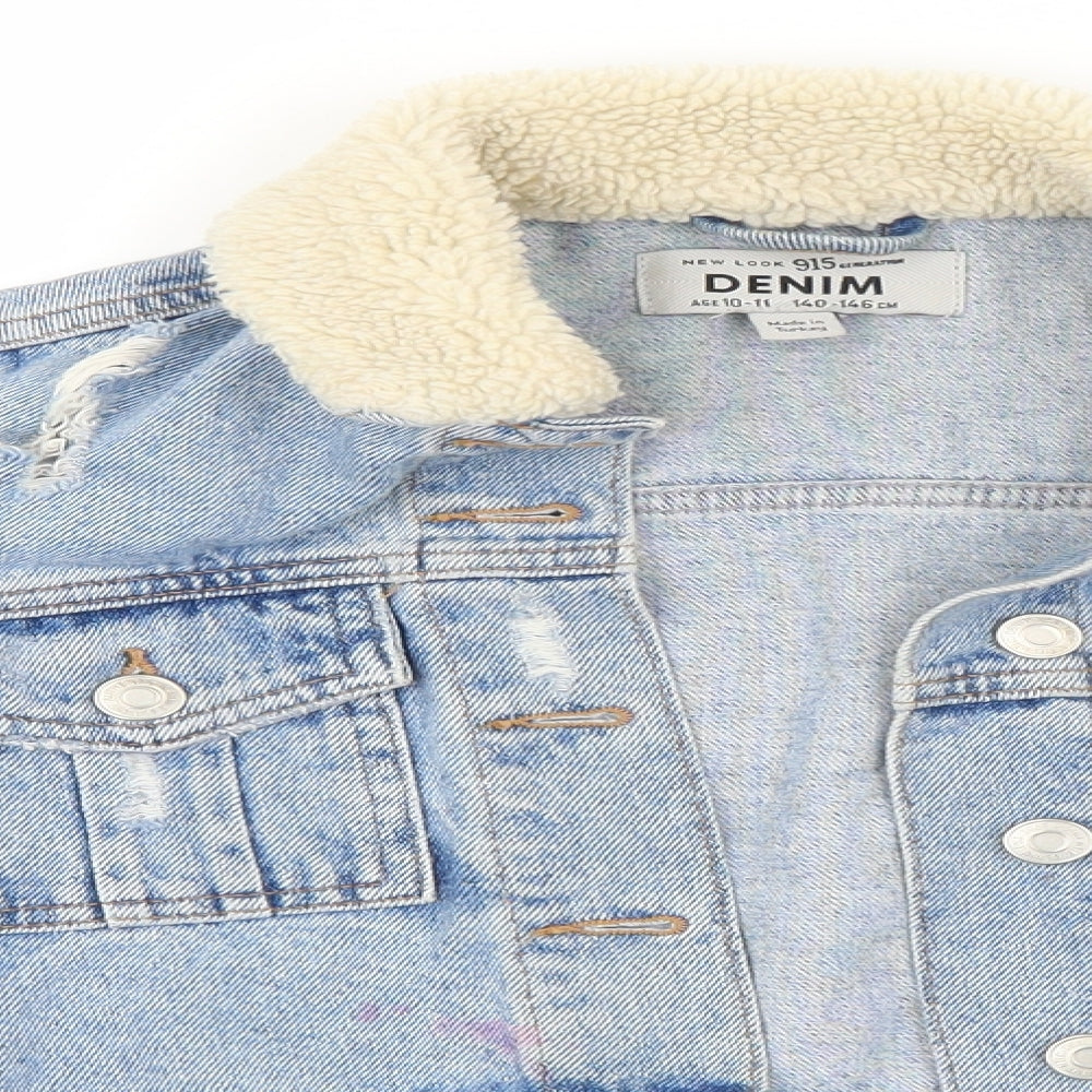 New Look Girls Blue  Denim Jacket  Size 10-11 Years