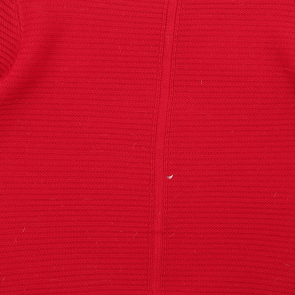 envy us Womens Red Striped  Pullover Jumper Size M