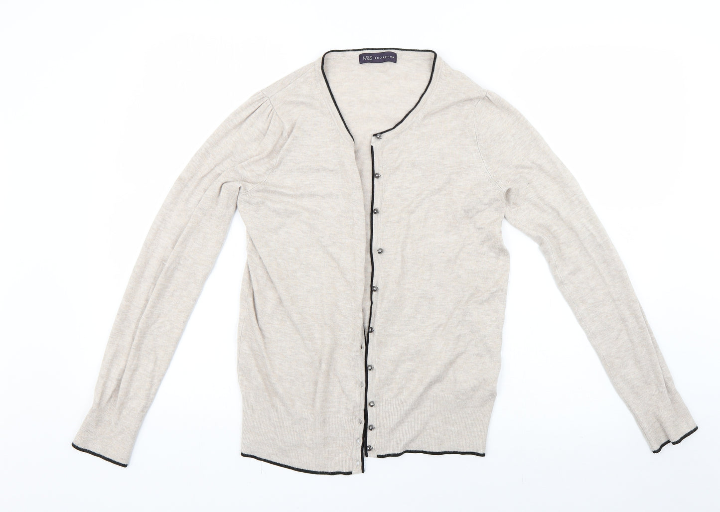 Marks and Spencer Womens Beige   Cardigan Jumper Size 8