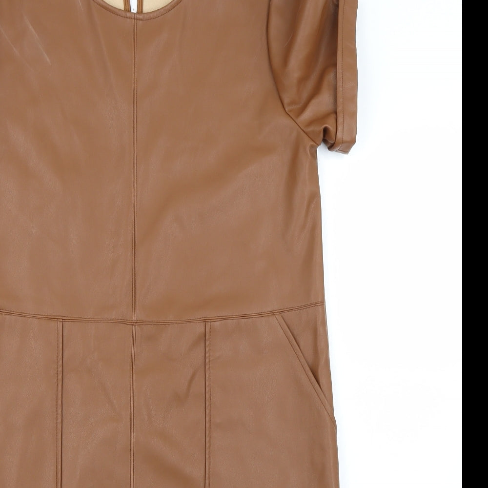 Primark Womens Brown   T-Shirt Dress  Size 14