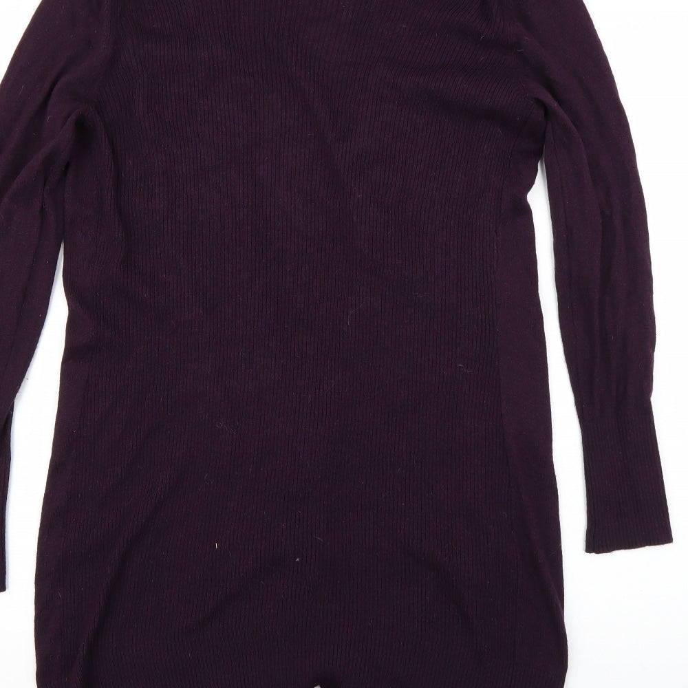 M&Co Womens Purple   Cardigan Jumper Size S