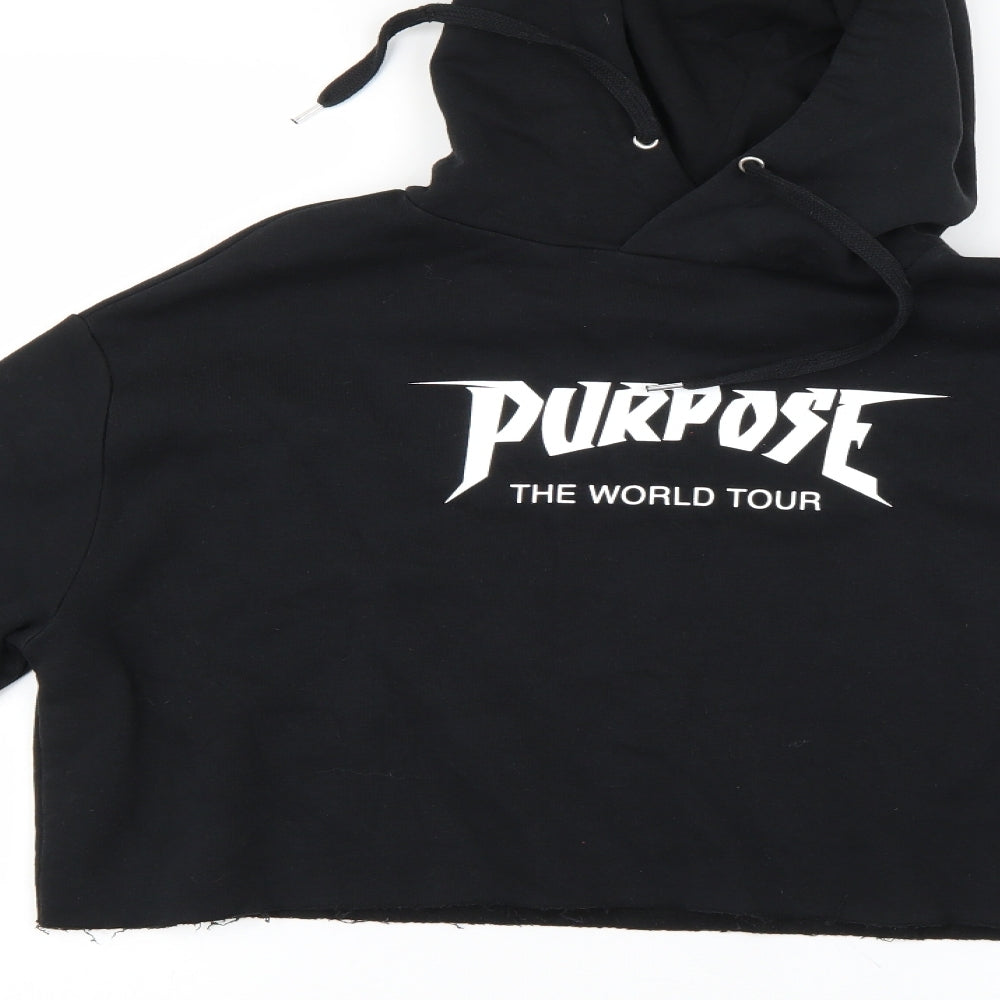 H&M Womens Black   Pullover Hoodie Size M  - Justin Bieber