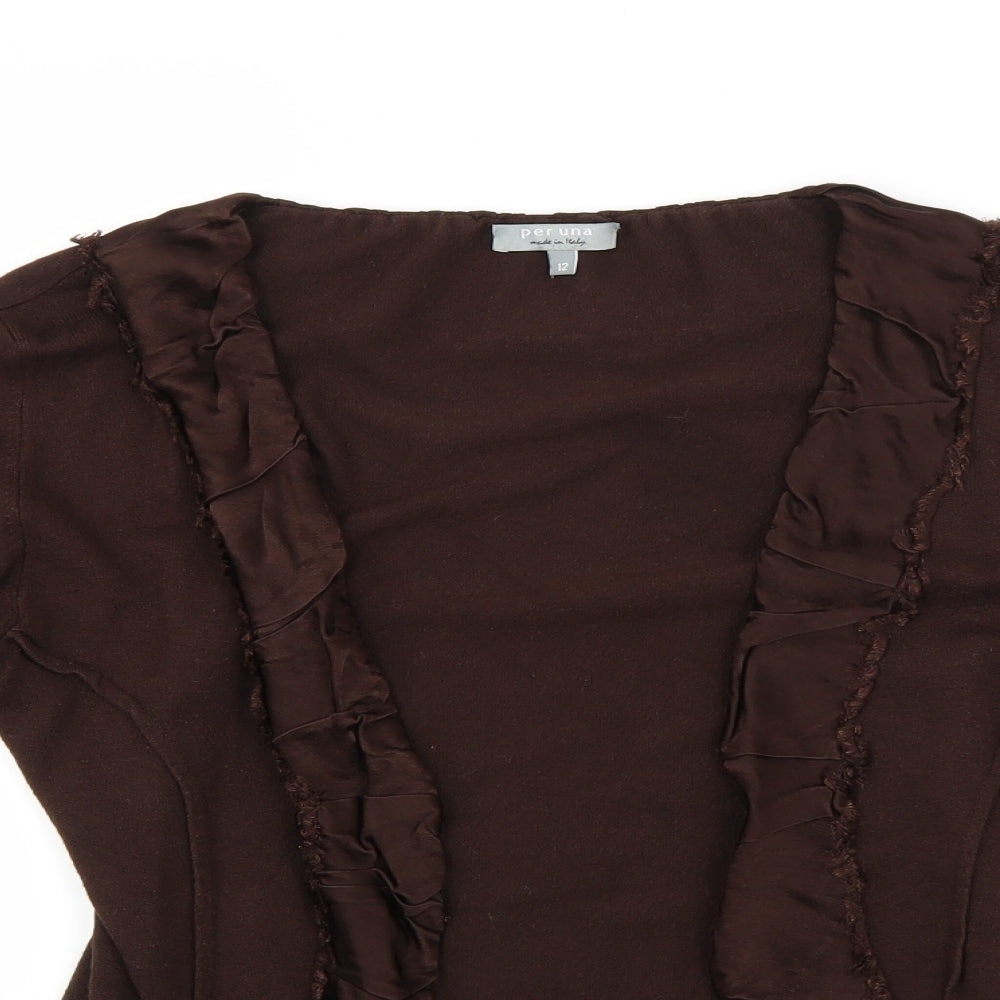 Marks and Spencer Womens Brown   Cardigan Jumper Size 12