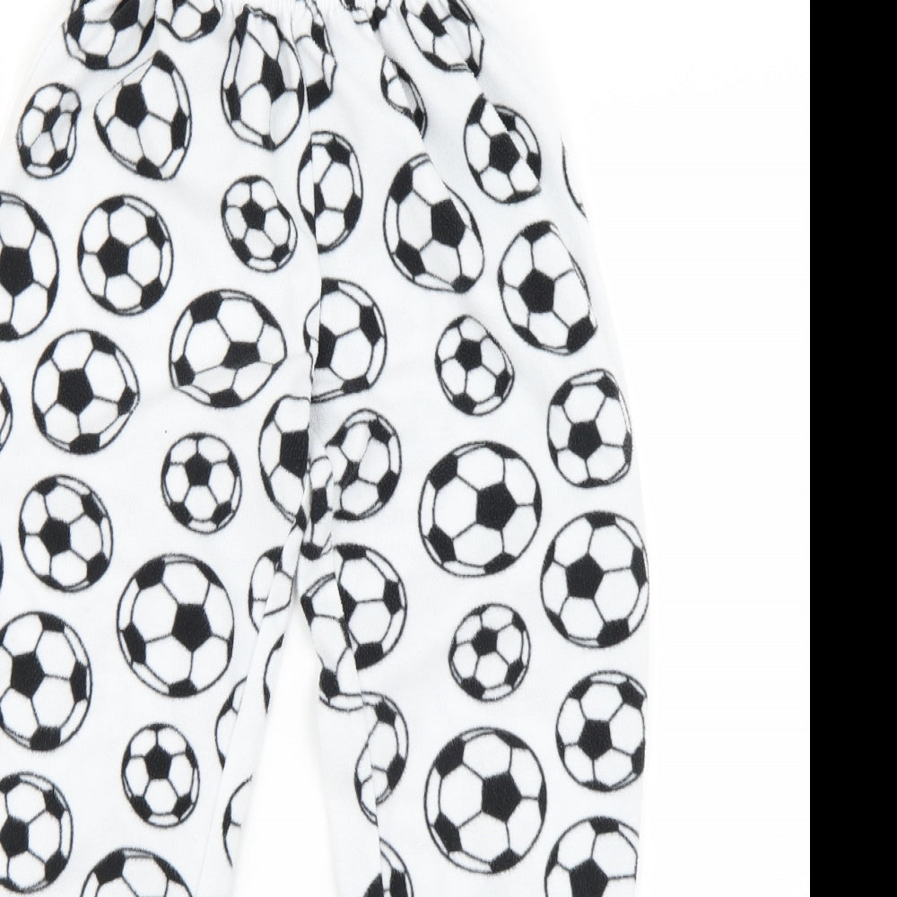 Pj collections Boys White Solid   Pyjama Pants Size 9-10 Years  - Football