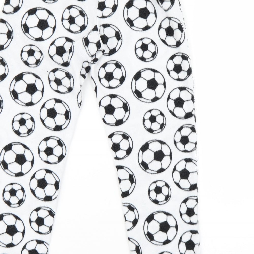 Pj collections Boys White Solid   Pyjama Pants Size 9-10 Years  - Football