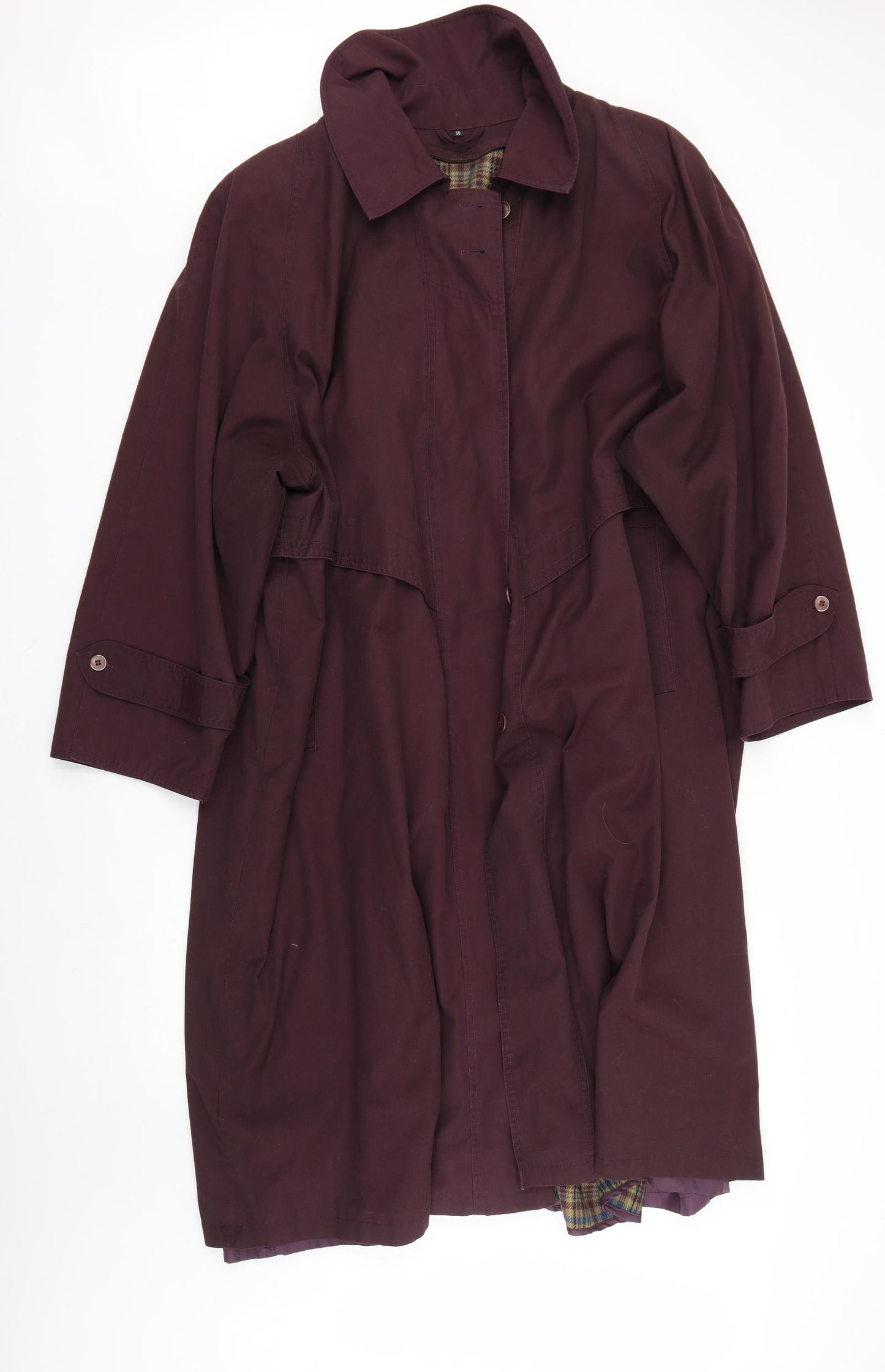 Preworn Womens Purple   Trench Coat Coat Size 22