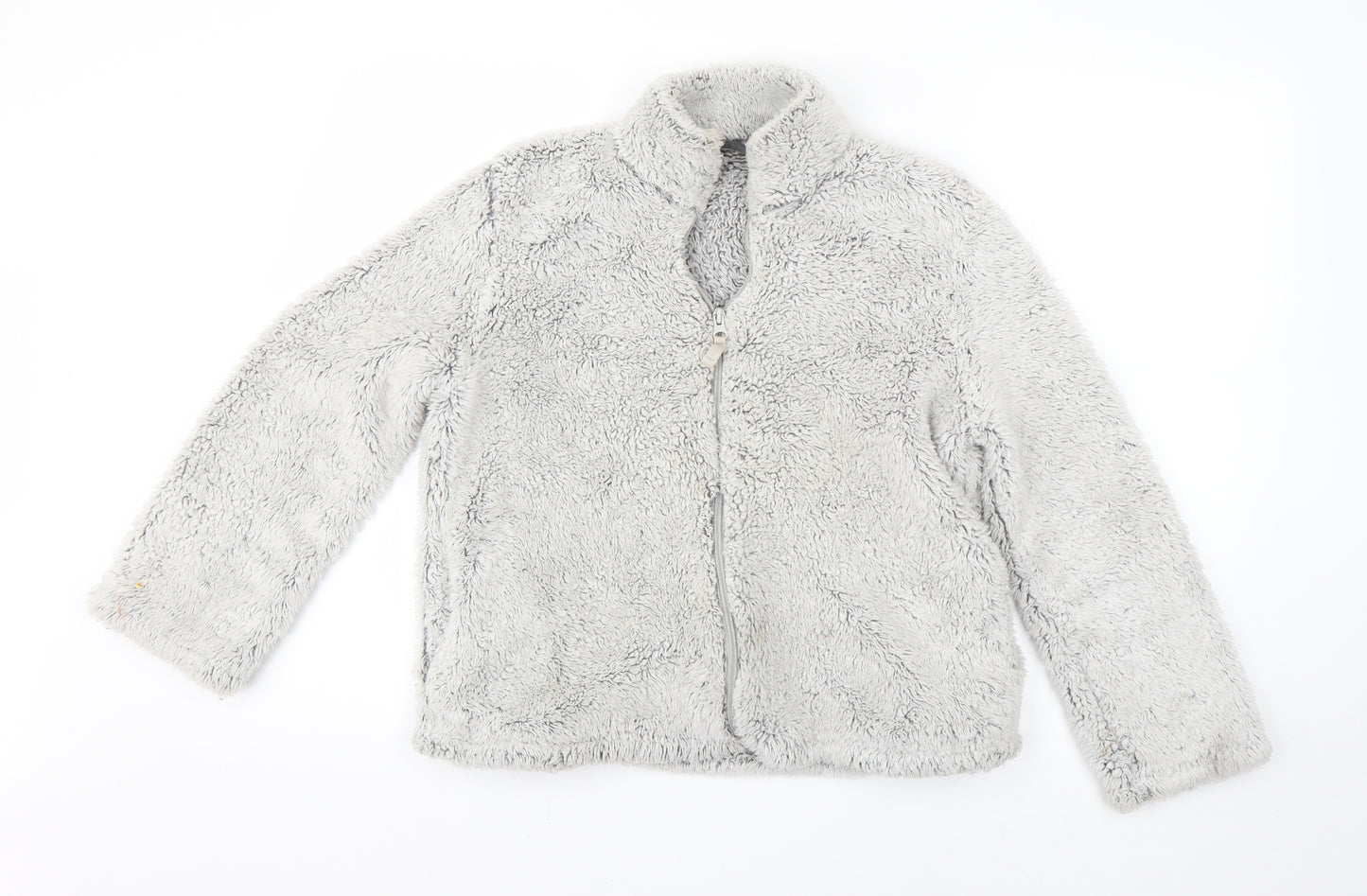 Marks and Spencer Girls Grey   Full Zip Jumper Size 9-10 Years