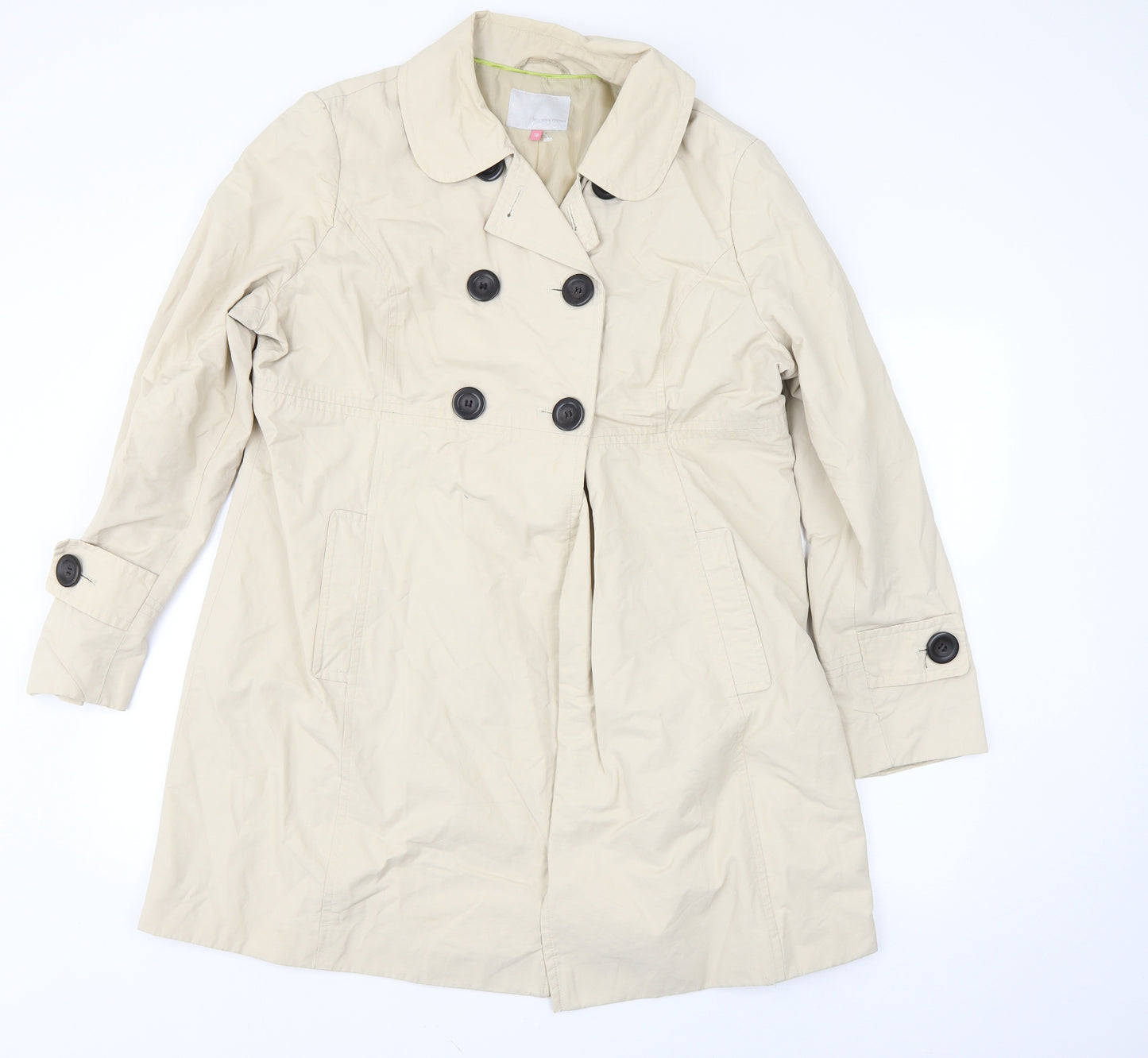 John Lewis Womens Beige   Trench Coat Coat Size 18