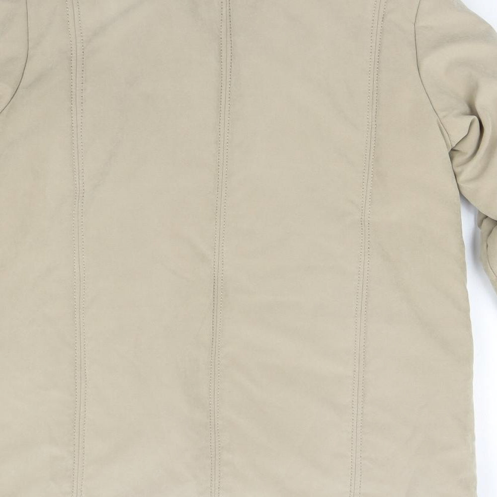 Eliza Grey Womens Beige   Overcoat Coat Size 10