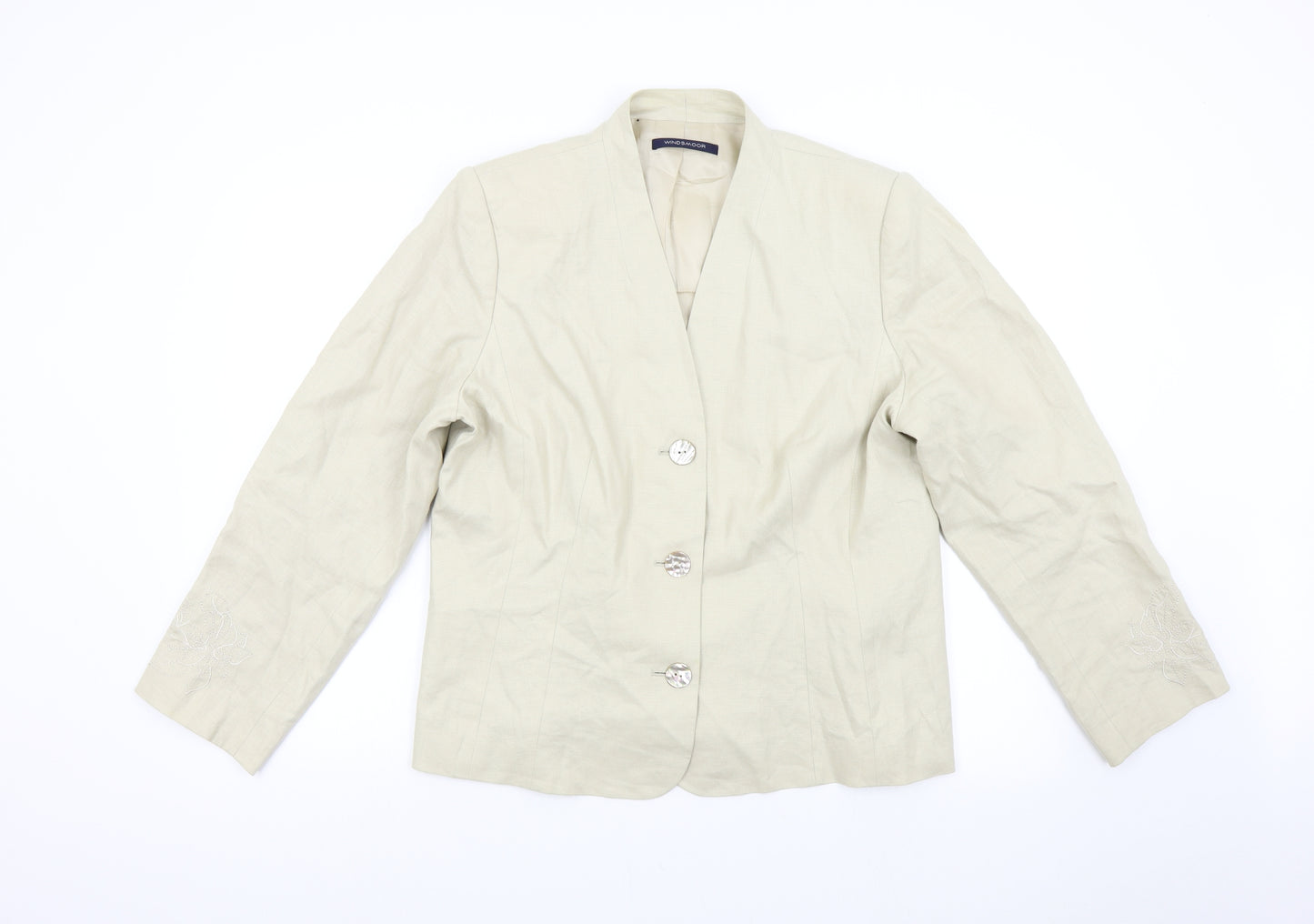Windsmoor Womens Beige   Jacket Suit Jacket Size 16