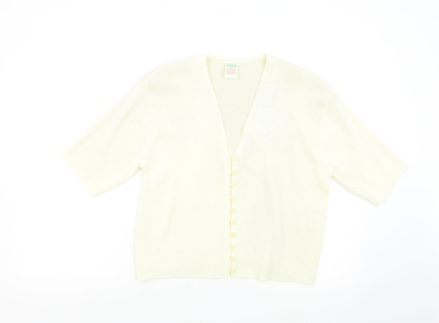 Canda Womens Beige  Knit Cardigan Jumper Size M