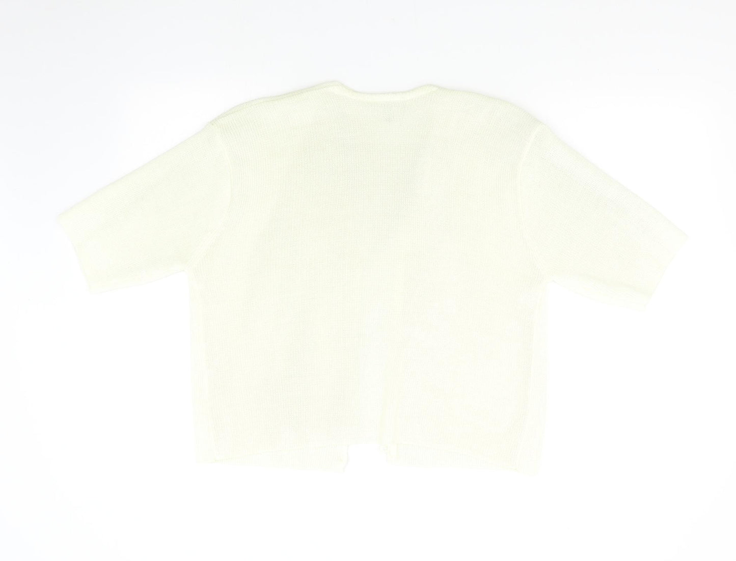 Canda Womens Beige  Knit Cardigan Jumper Size M