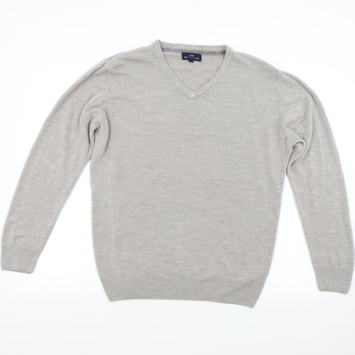 Matalan Mens Grey  Knit Pullover Jumper Size L