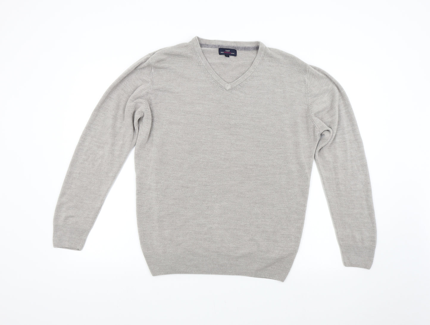 Matalan Mens Grey  Knit Pullover Jumper Size L