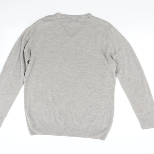 Matalan Mens Grey  Knit Pullover Jumper Size L