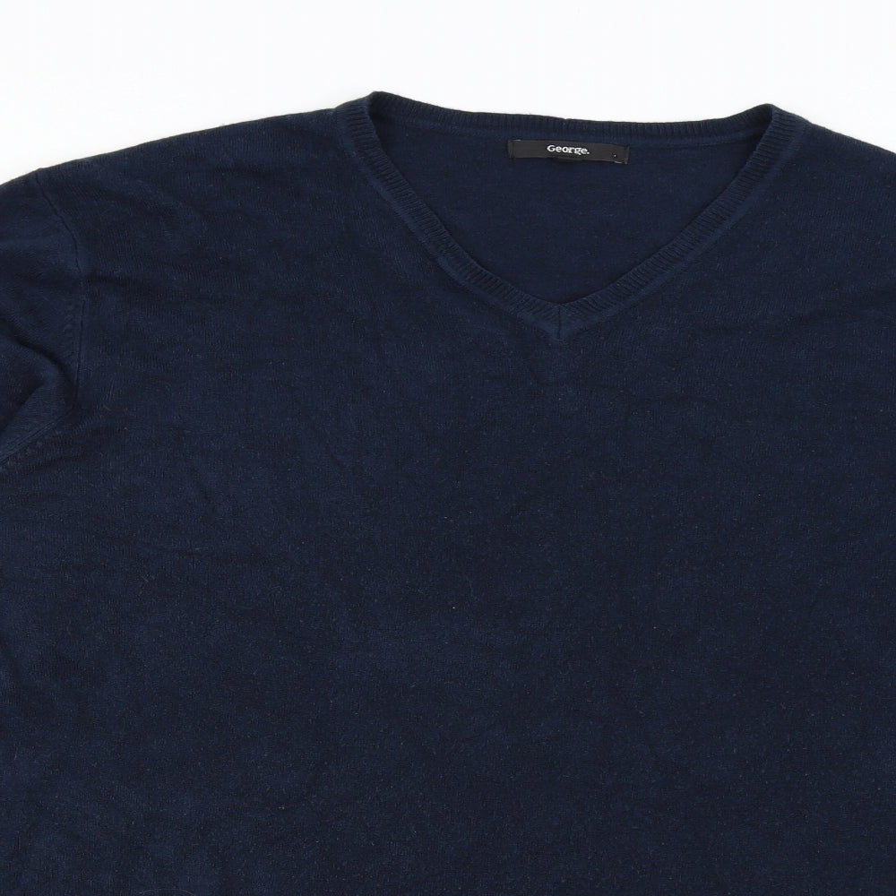 George Mens Blue  Knit Pullover Jumper Size 2XL