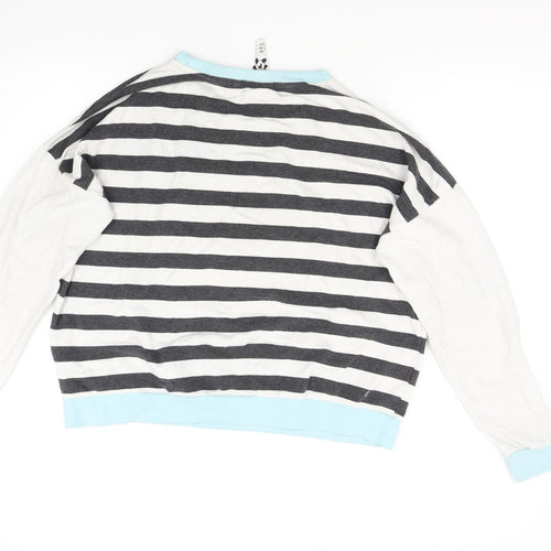 Pete Panda Womens Multicoloured Striped  Top Pyjama Top Size 14