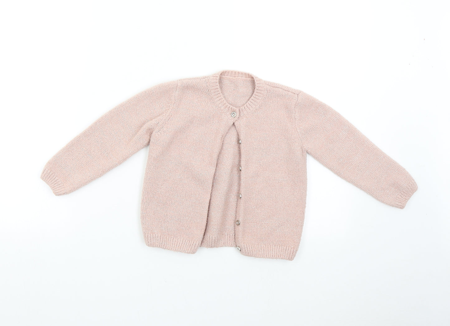 Matalan Girls Pink  Knit Cardigan Jumper Size 2-3 Years