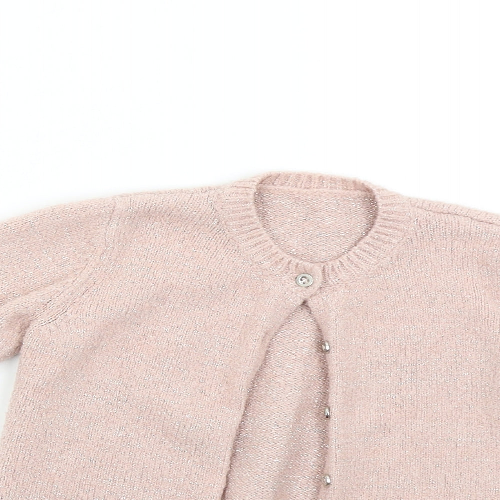 Matalan Girls Pink  Knit Cardigan Jumper Size 2-3 Years