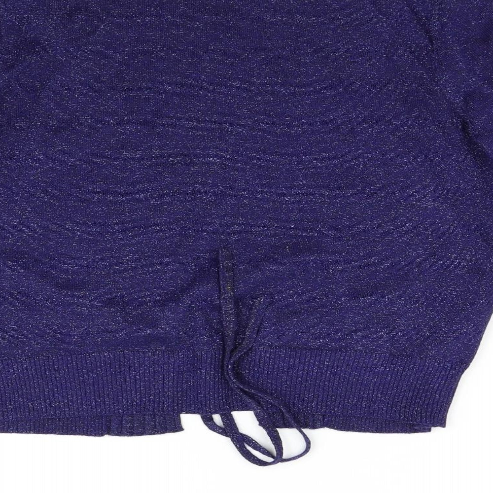 David Emanuel Womens Blue  Knit Cardigan Jumper Size 16