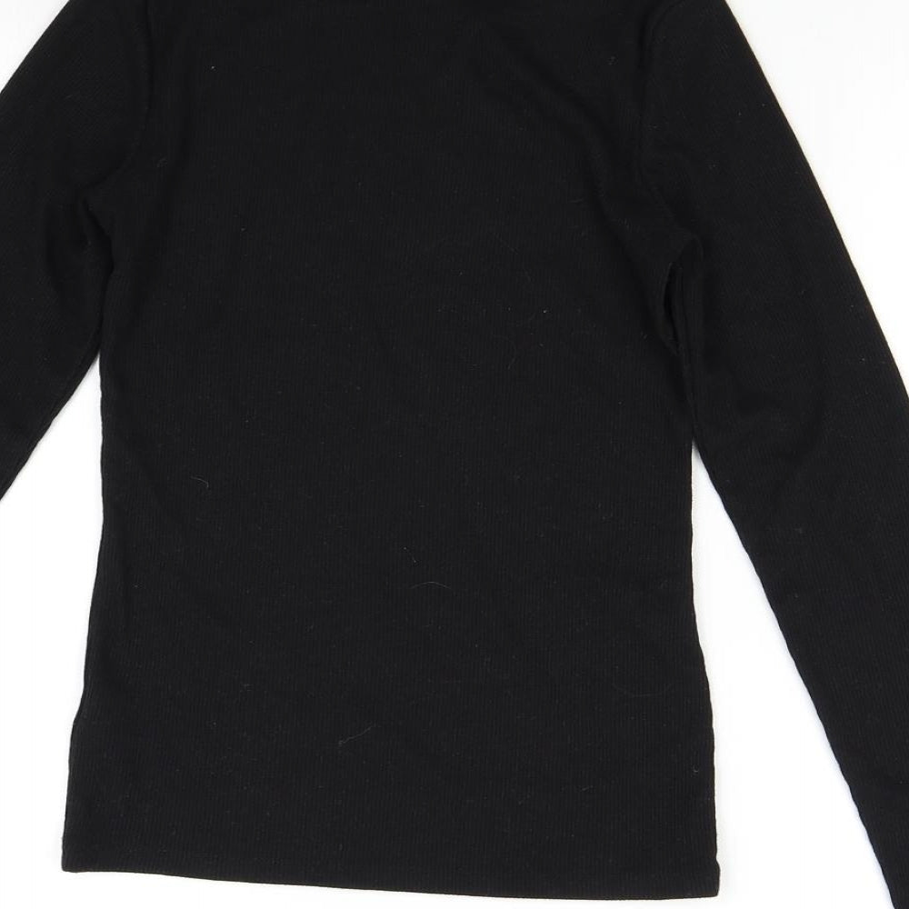 New Look Womens Black  Knit Pullover Jumper Size 10