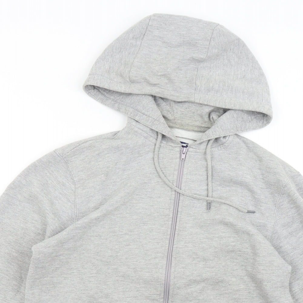 Urban Apparel Mens Grey   Full Zip Hoodie Size L