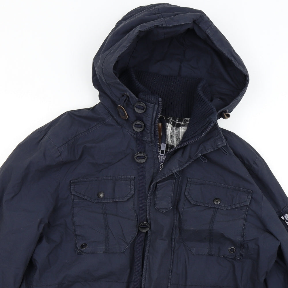 NEXT Mens Blue   Overcoat Coat Size L
