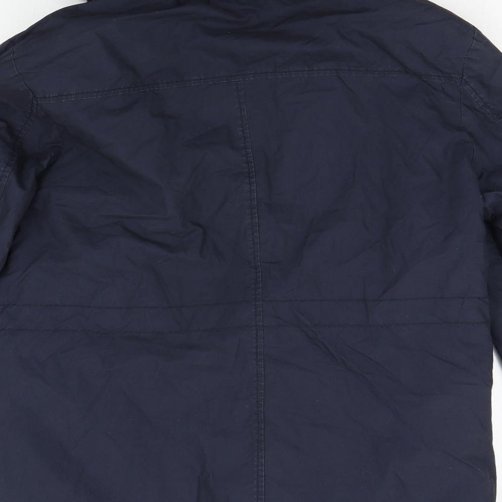 NEXT Mens Blue   Overcoat Coat Size L