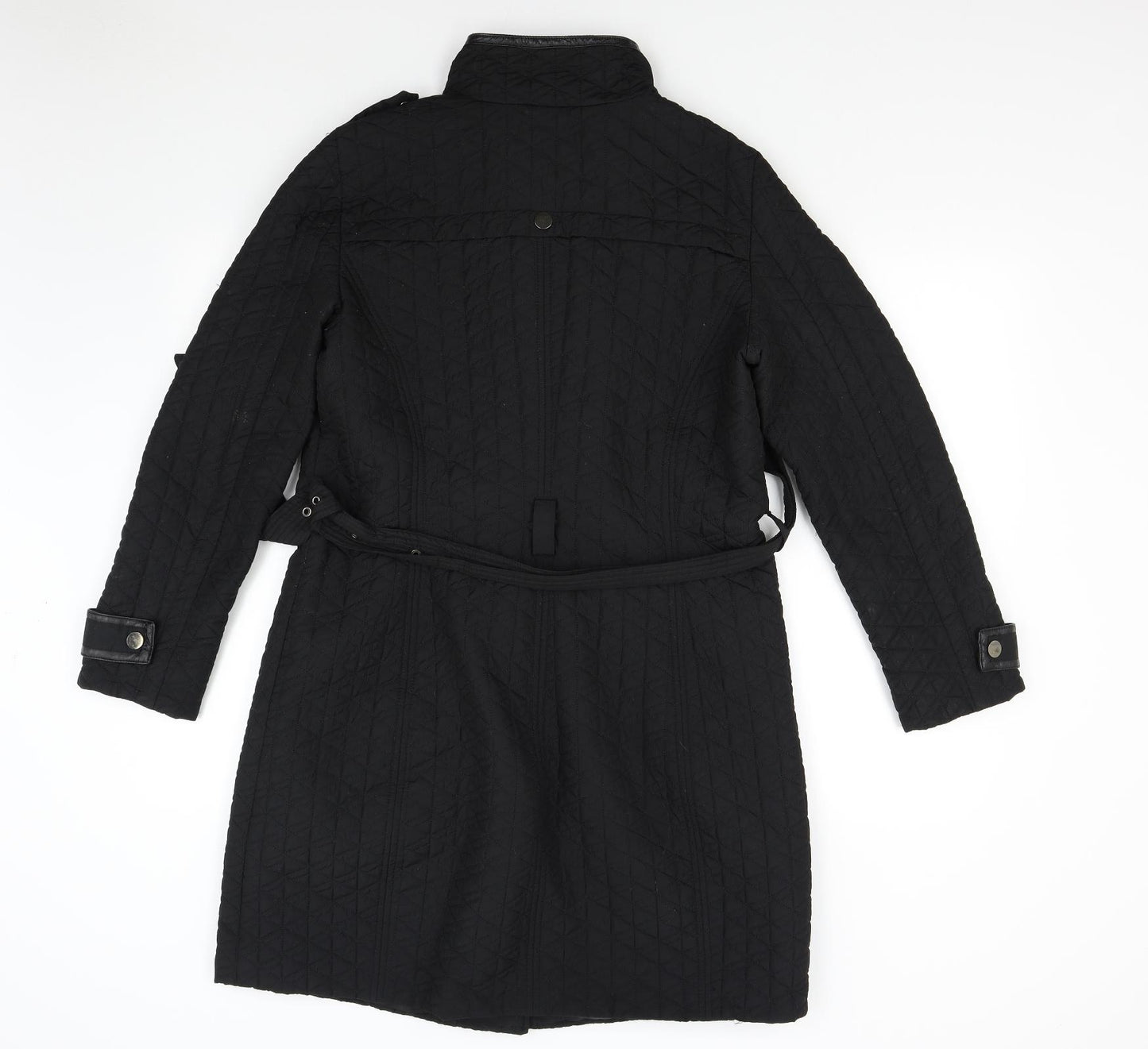 Wallis Womens Black   Overcoat Coat Size 14
