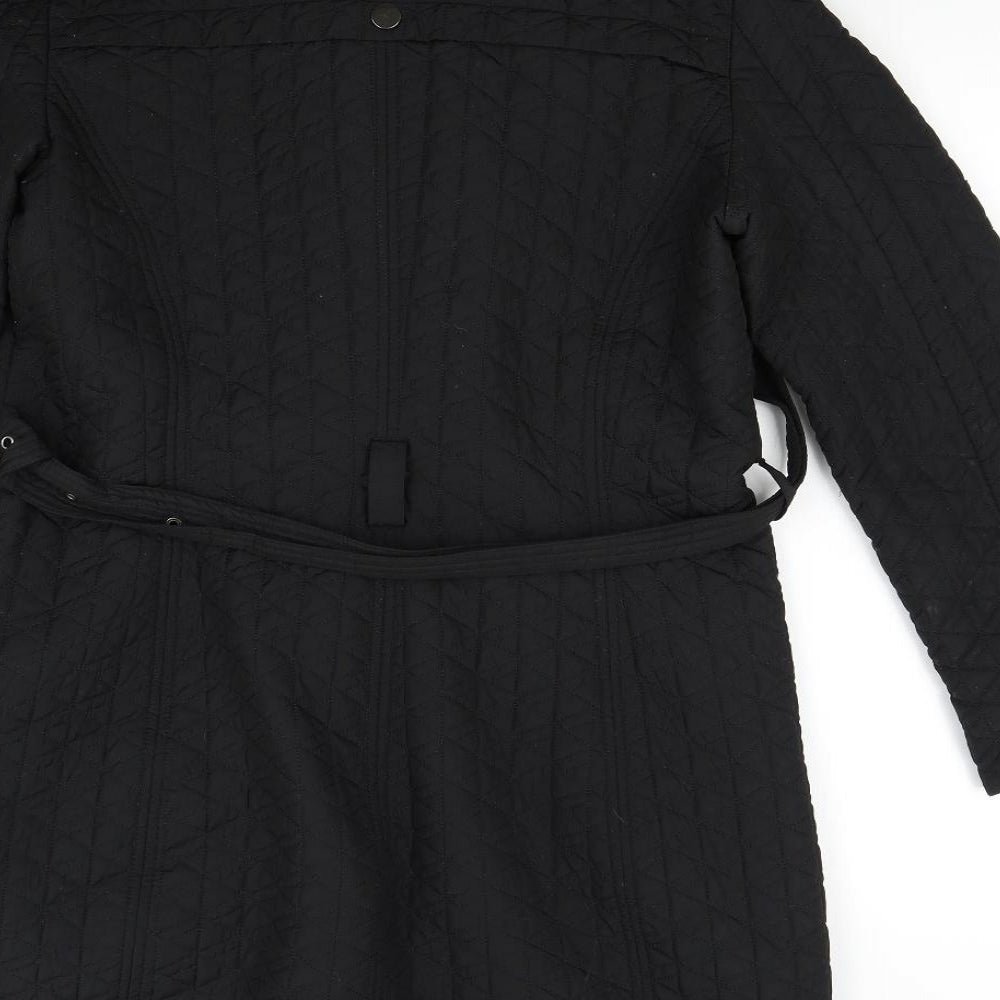 Wallis Womens Black   Overcoat Coat Size 14