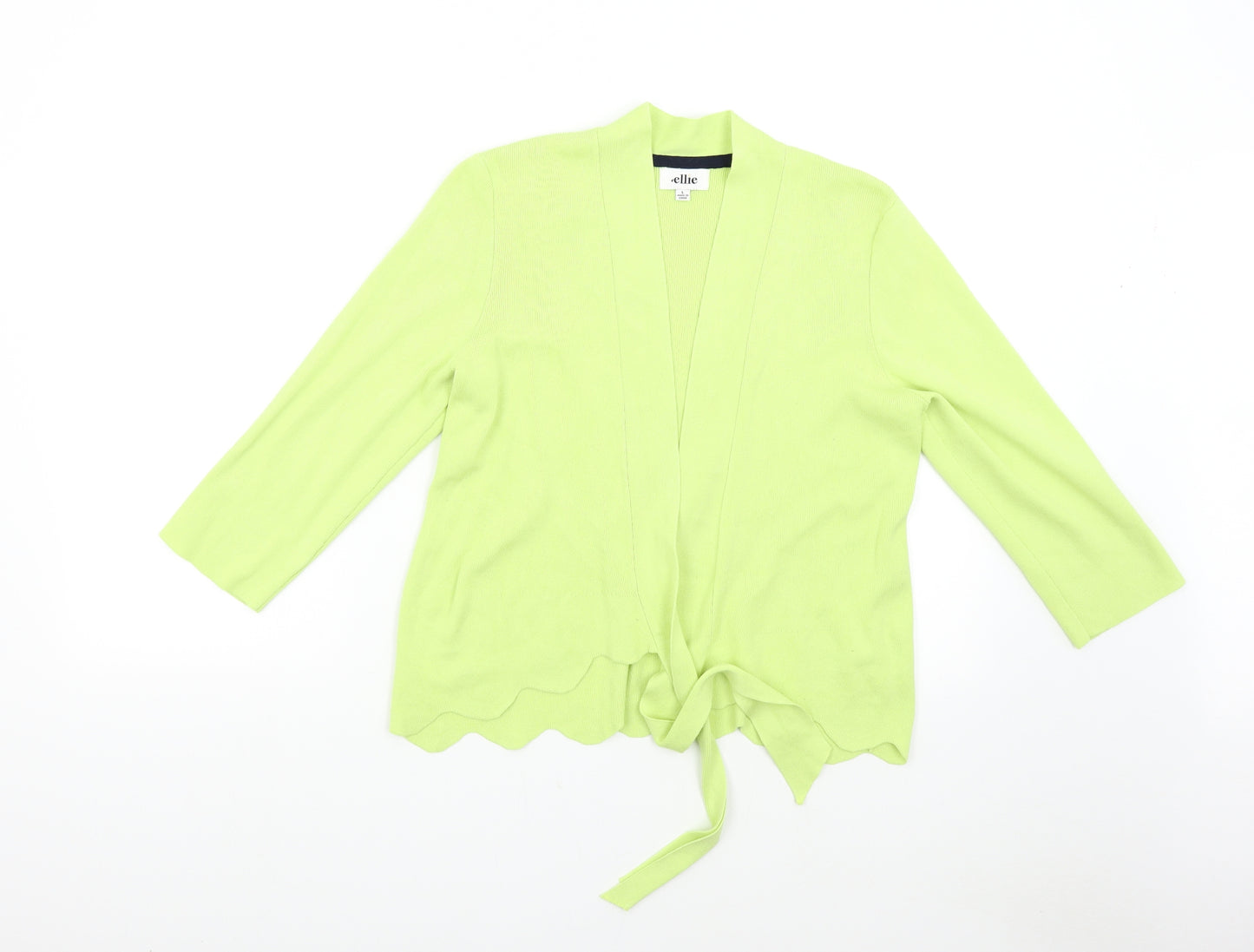 Ellie Womens Green  Knit Cardigan Jumper Size L