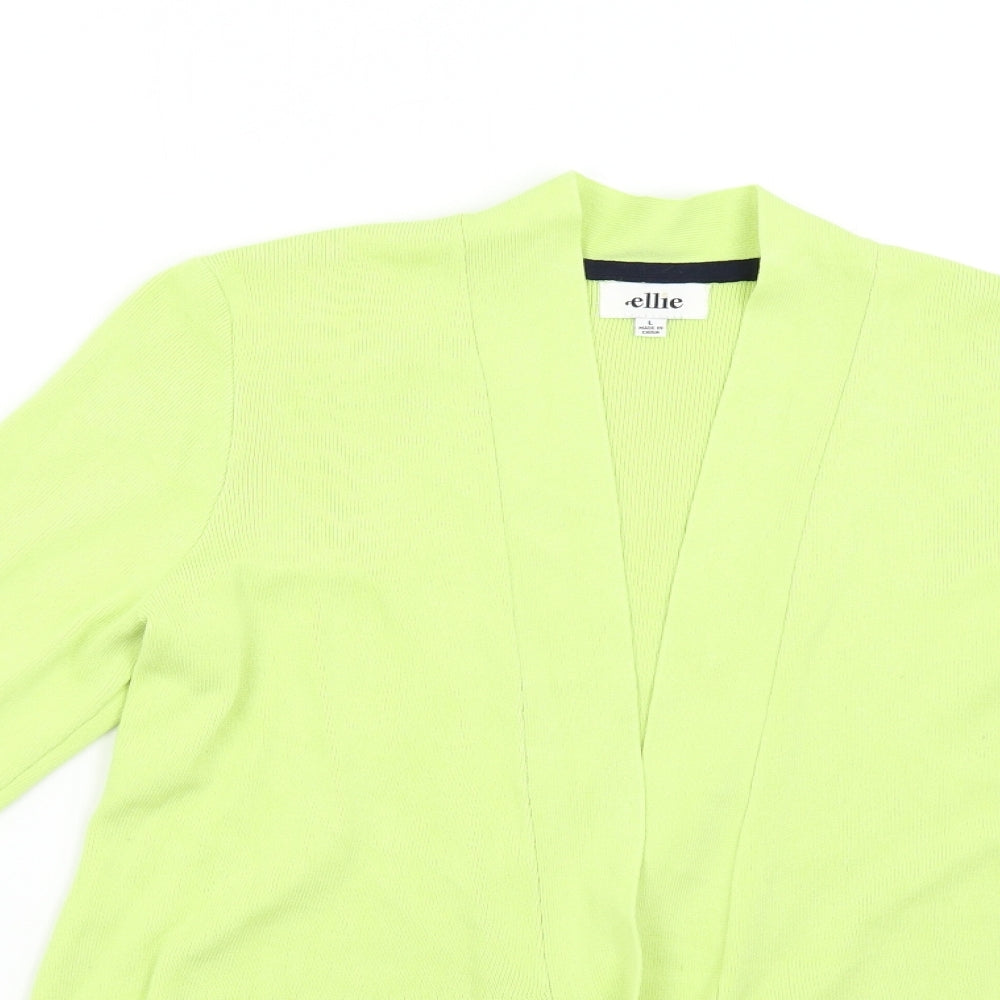 Ellie Womens Green  Knit Cardigan Jumper Size L