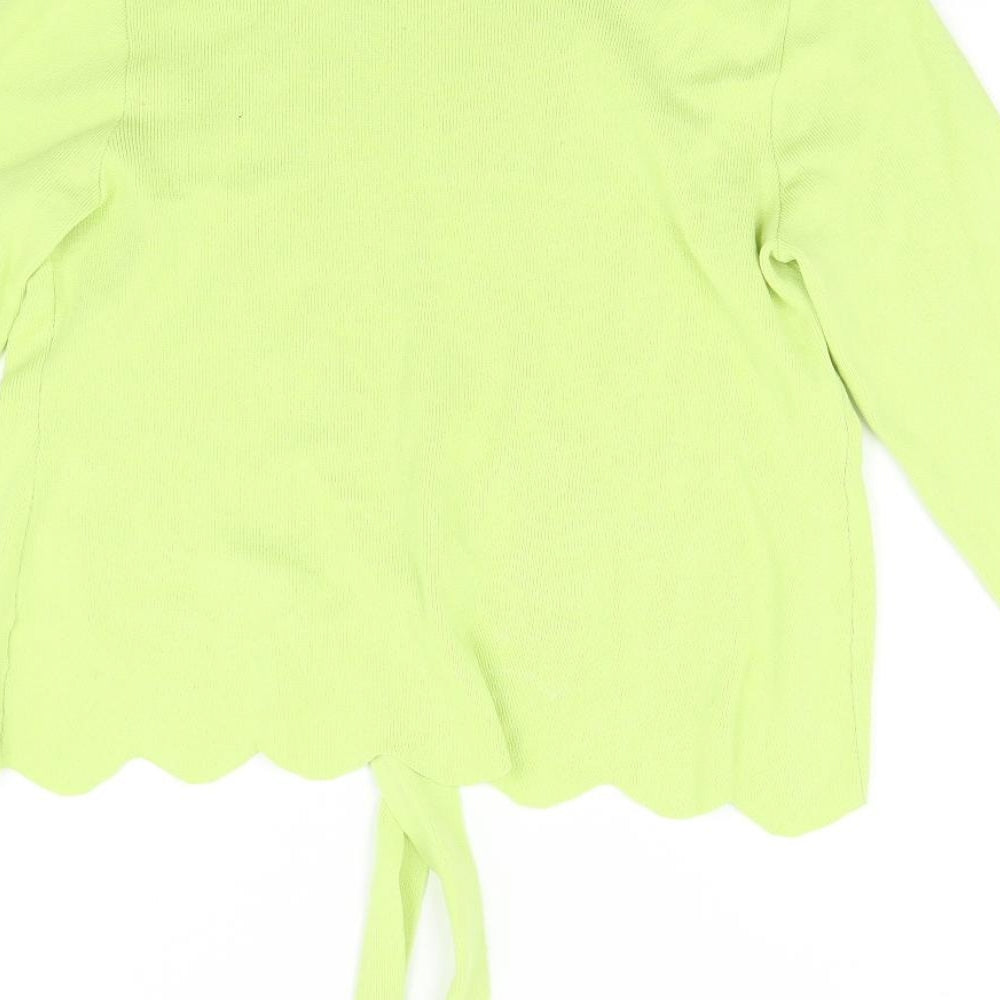 Ellie Womens Green  Knit Cardigan Jumper Size L