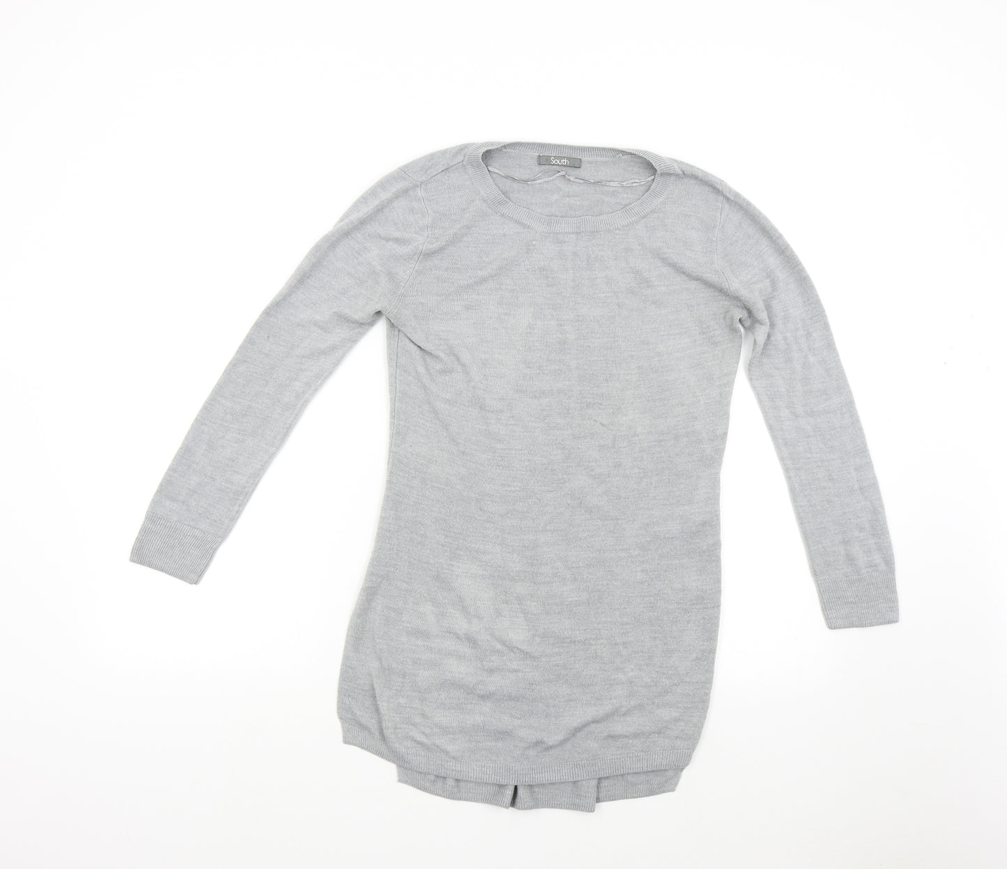 South Womens Grey  Knit Pullover Jumper Size 8