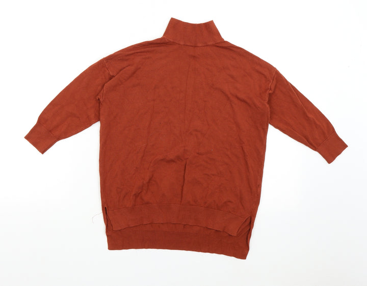 F&F Womens Orange Knit Pullover Jumper Size 6