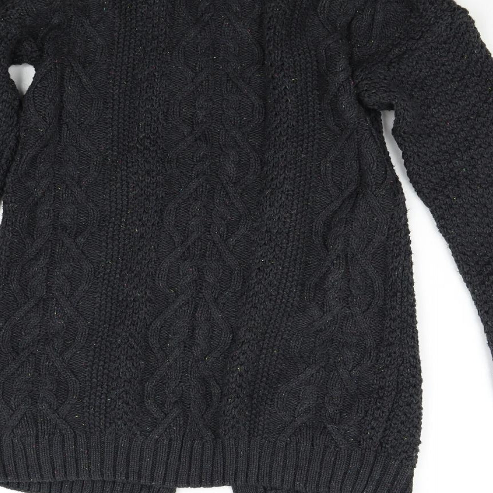 Fat Face Womens Grey  Knit Cardigan Jumper Size 10
