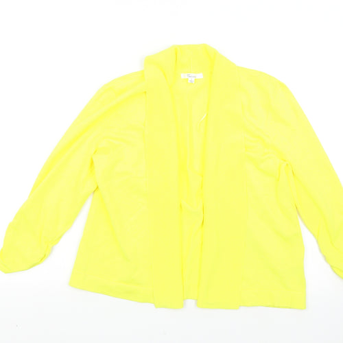 89th + Madison Womens Yellow  Knit Cardigan Jumper Size L