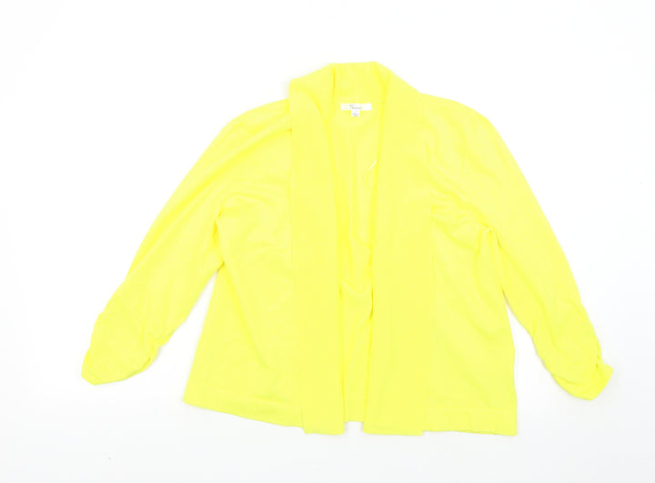 89th + Madison Womens Yellow  Knit Cardigan Jumper Size L