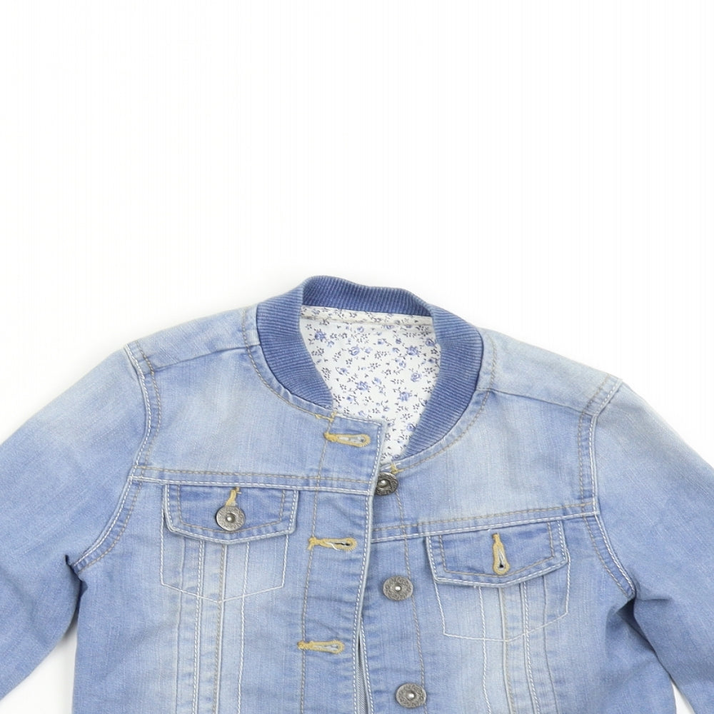 Nutmeg Girls Blue  Denim Jacket  Size 6-7 Years